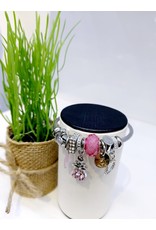 BAE0007-Pink Pineapple Charm Bracelet