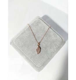 Scb0001 - Rose Gold - Leaf Short Chain