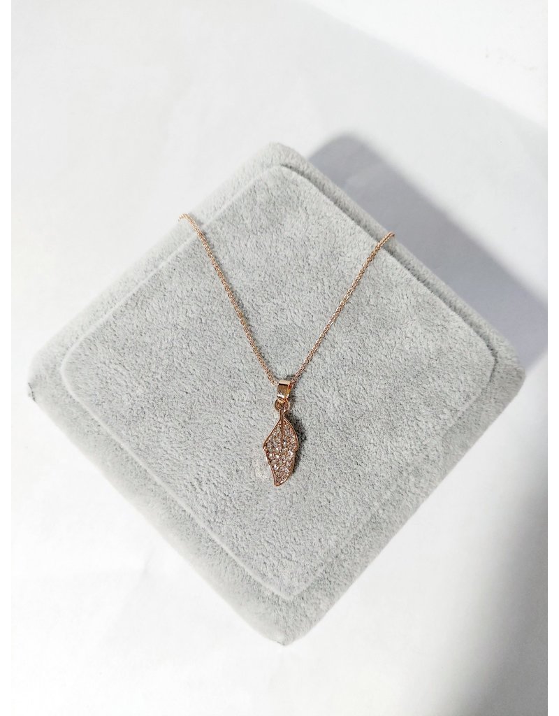 Scb0001 - Rose Gold - Leaf Short Chain