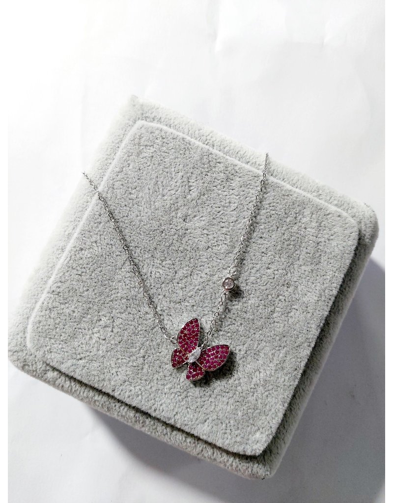 Scb0037 - Silver - Cerise Short Chain