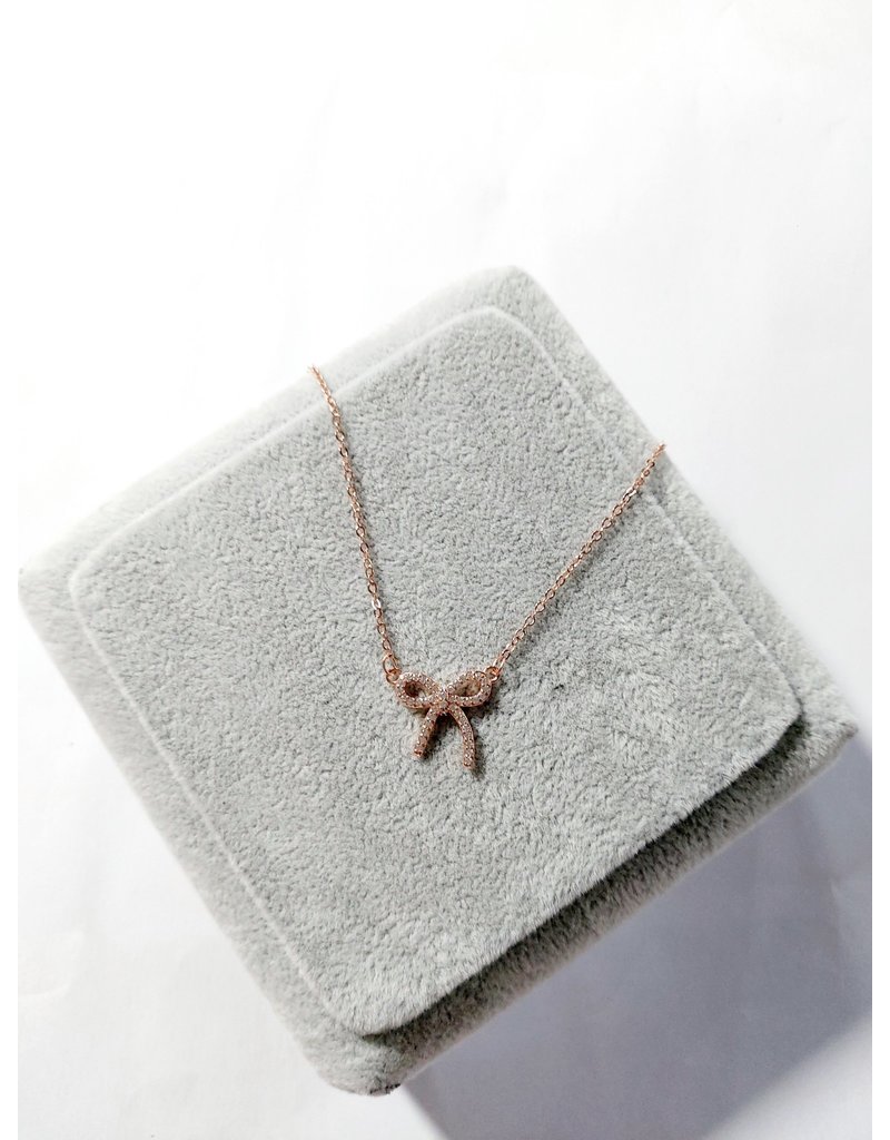 Scb0039 - Rose Gold - Bow Short Chain