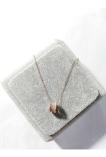 Scb0063 - Rose Gold Circle Love  Short Chain