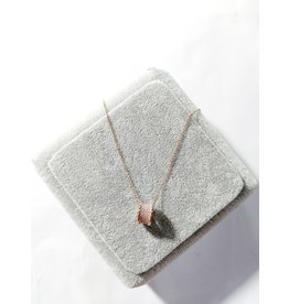 Scb0063 - Rose Gold Circle Love  Short Chain