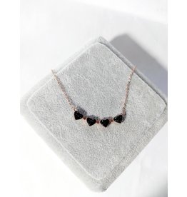 Scb0083 - Rose Gold - Black Short Chain