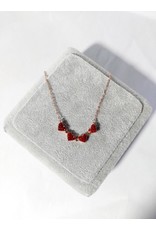 Scb0084 - Rose Gold - Red Short Chain