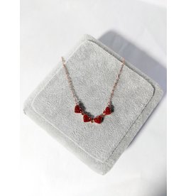 Scb0084 - Rose Gold - Red Short Chain