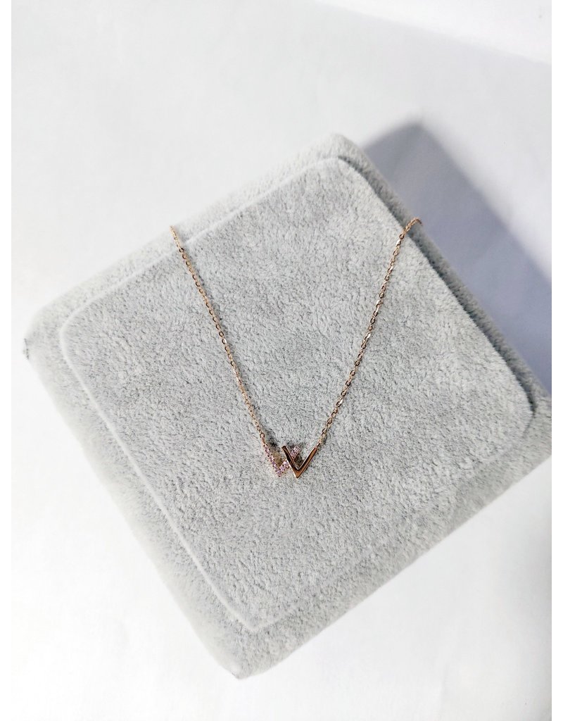 Scb0129 - Rose Gold W  Short Chain