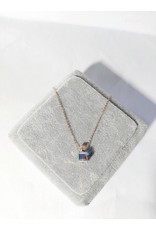 Scb0134 - Rose Gold Perfume Bottle Sterling Silver, Crystal  Short Chain