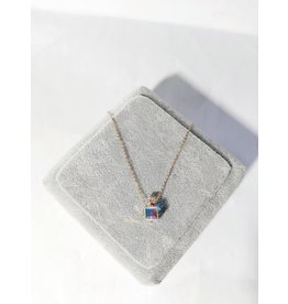 Scb0134 - Rose Gold Perfume Bottle Sterling Silver, Crystal  Short Chain