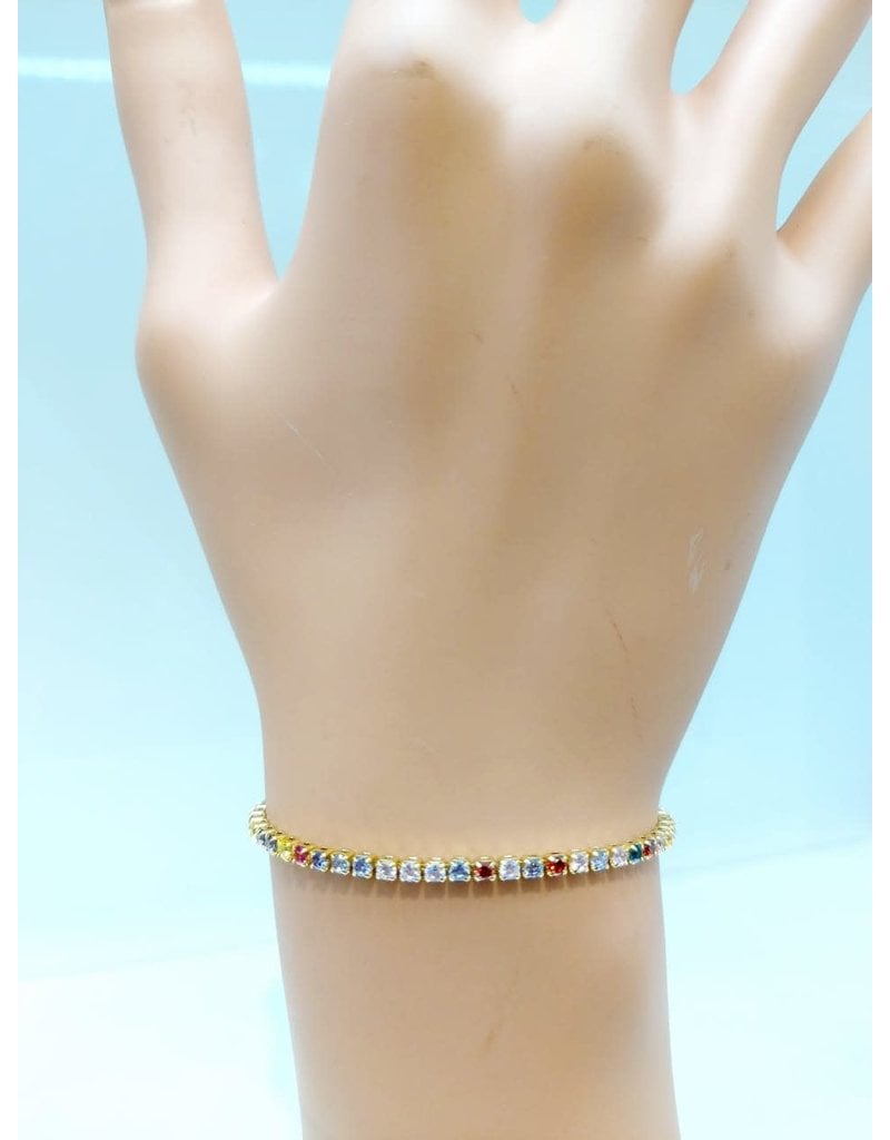 BCF0025-Gold, Multicolour Bracelet