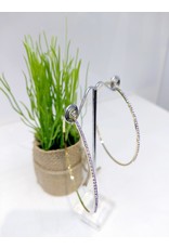 ERF0161 - Gold, Purple Hoop Earring