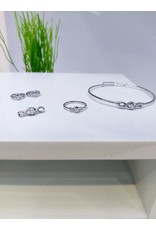 KJA0004 - Silver  Kids Pendant, Earring, Bracelet And Ring Set