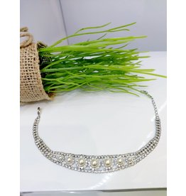 BCF0057 -  Silver Pearl Bracelet