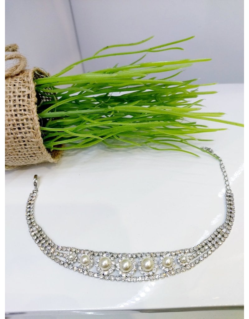 BCF0057 -  Silver Pearl Bracelet