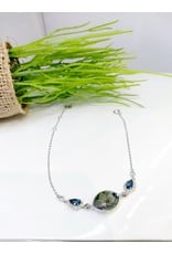 BCF0060 -  Silver Grey, Crystal Bracelet