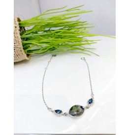 BCF0060 -  Silver Grey, Crystal Bracelet