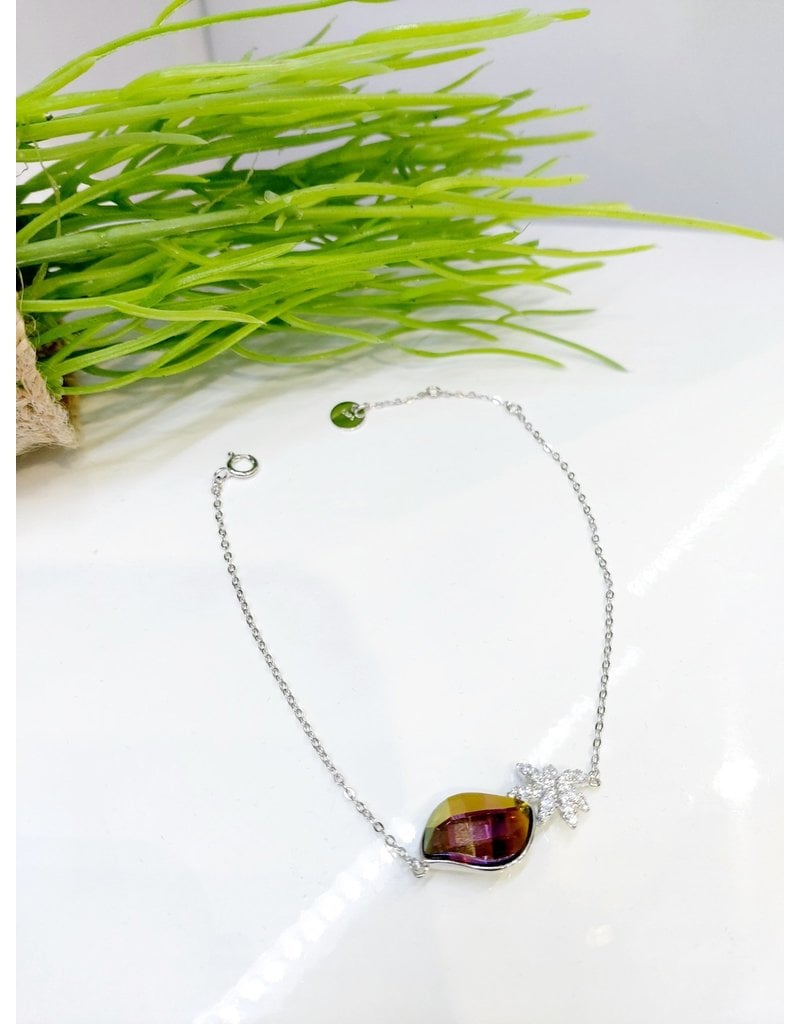 BCF0062 -  Silver Purple Bracelet