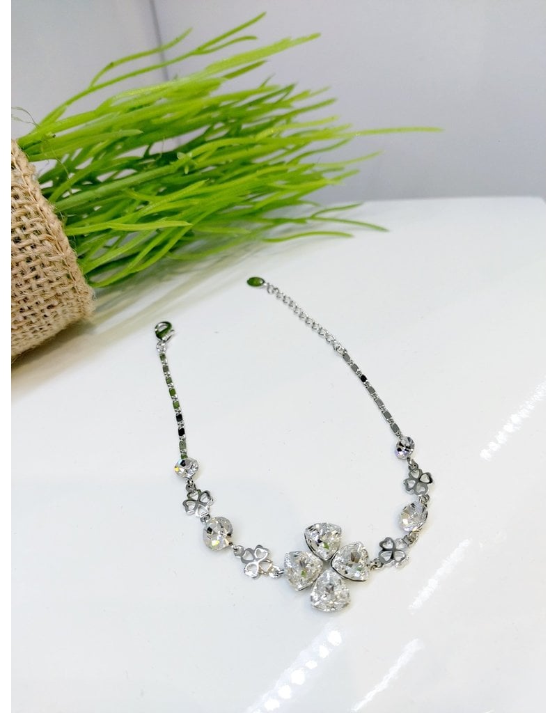 BCF0070 -  Silver Flower Bracelet