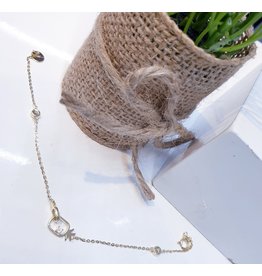 BCF0105 -  Gold Pineapple, Sterling Silver Bracelet