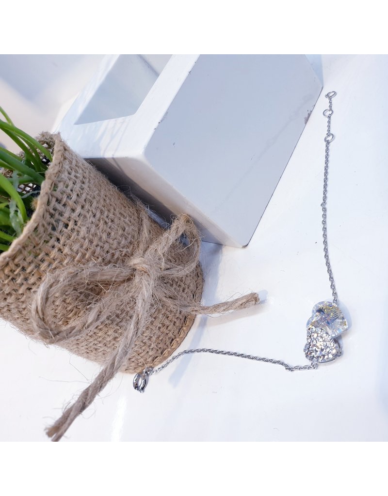 ANG0025 -  Silver Crystal Anklet