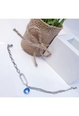 ANG0027 -  Silver Blue Anklet