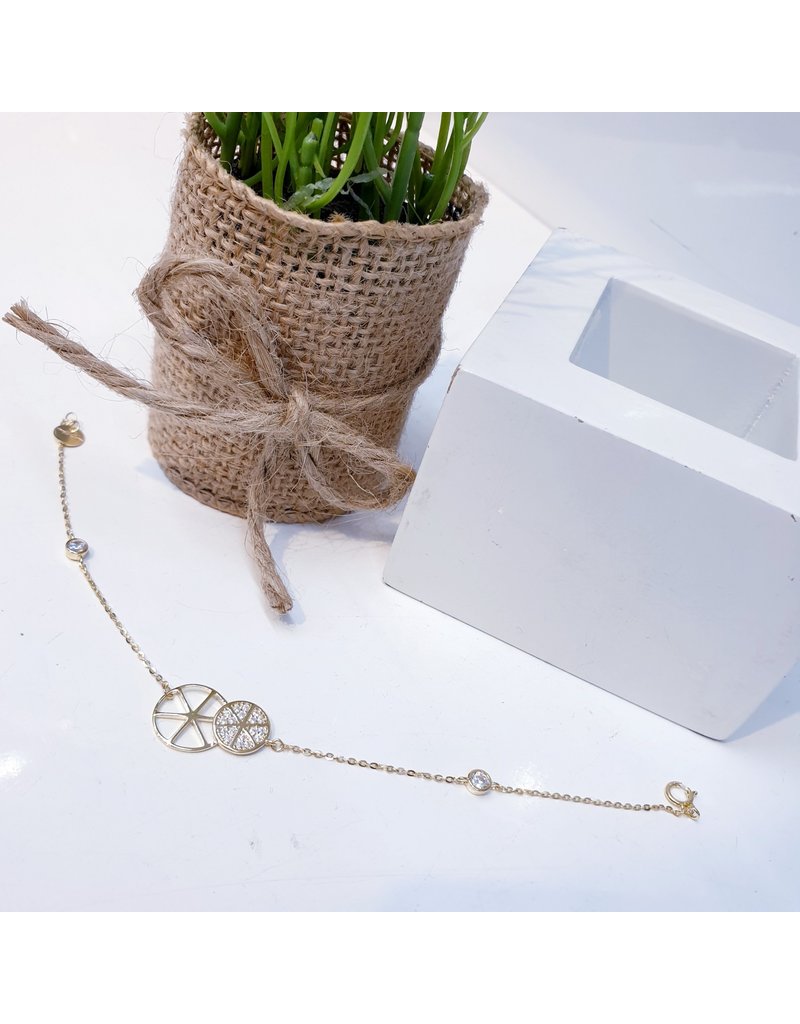 ANG0032 -  Gold Sterling Silver Anklet