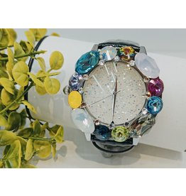 WTA0004 - Black Pink, Teal, Yellow, Mother Of Pearl, Greem, Cerise Watch