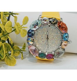 WTA0010 - Yellow Pink, Coral, Mother Of Pearl, Purple Watch