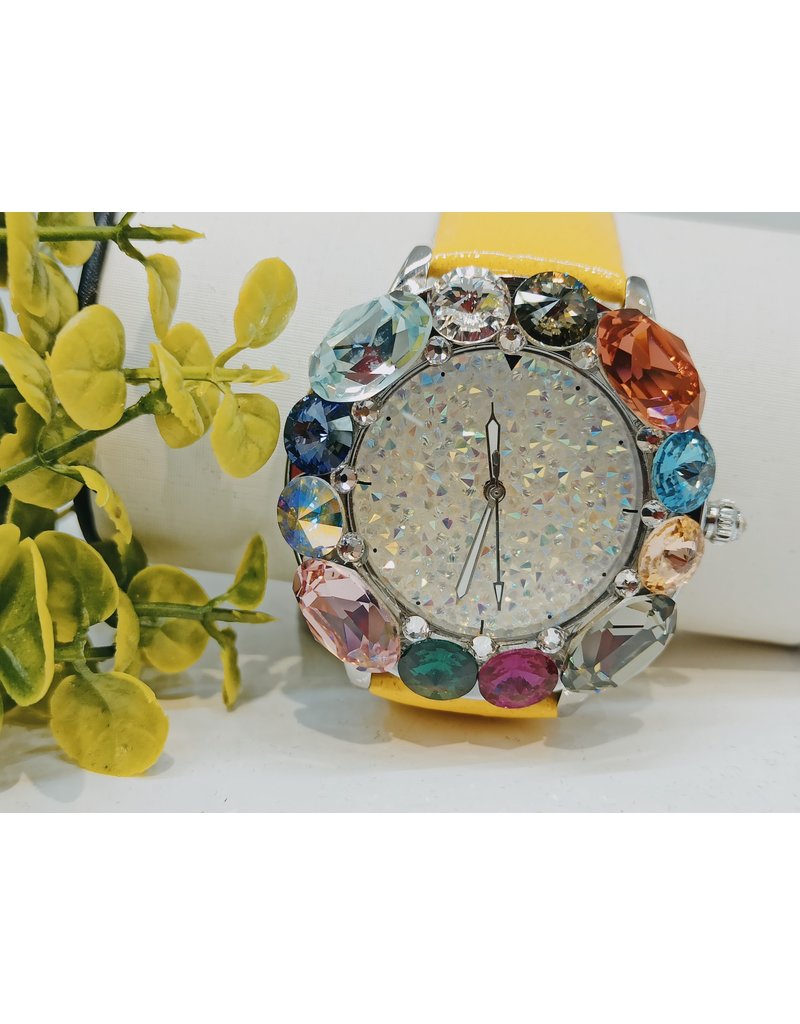 WTA0010 - Yellow Pink, Coral, Mother Of Pearl, Purple Watch