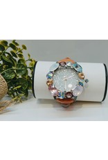 WTA0012 - Orange White, Pink, Mother Of Pearl Watch