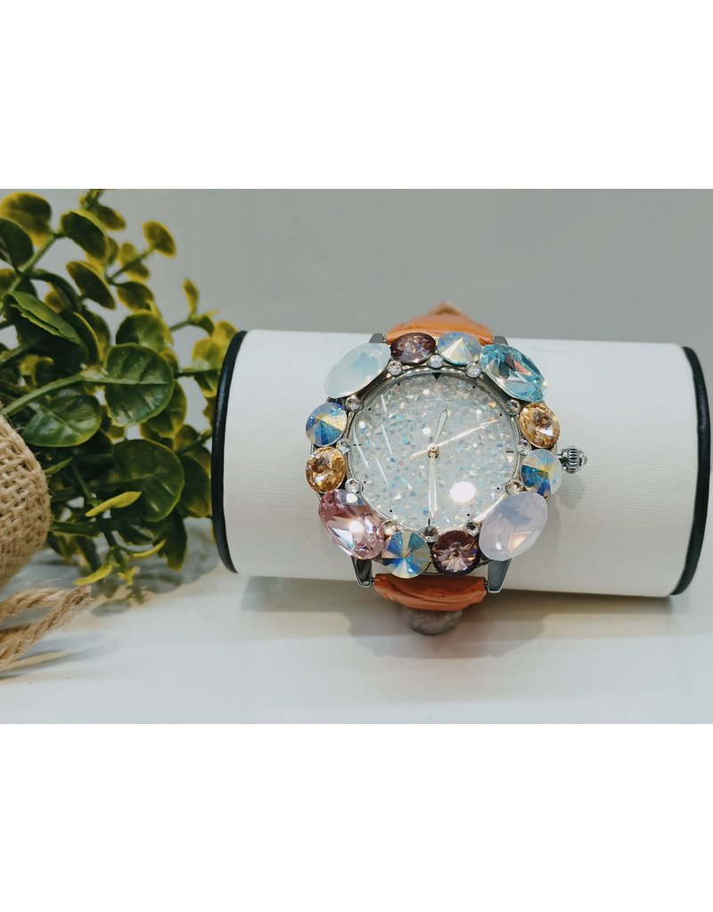 WTA0012 - Orange White, Pink, Mother Of Pearl Watch