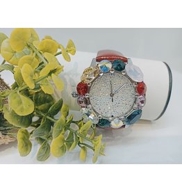 WTA0017 - Red Mother Of Pearl, Emerald Green, Purple Watch