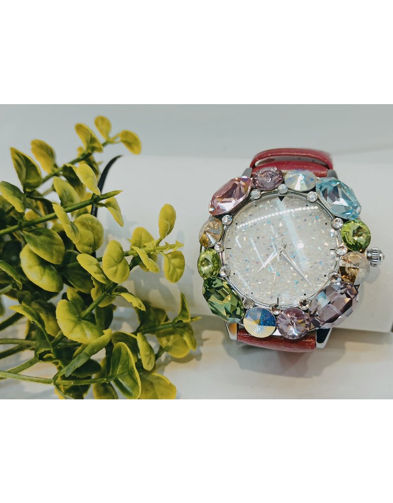 WTA0021 - Cerise Blue, Green, Mother Of Pearl Watch