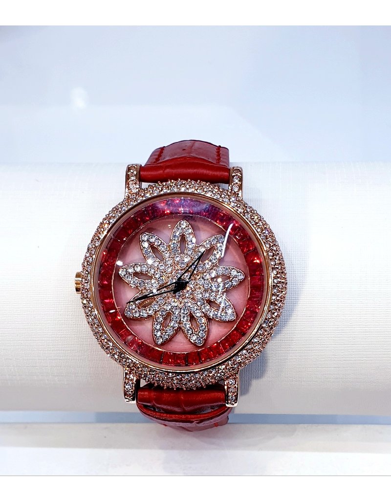 50256029 - Red and Gold Watch with Rotating Centre