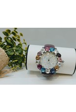 50256050 - Multicolour with purple band watch