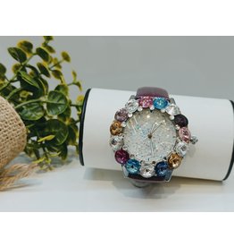 50256050 - Multicolour with purple band watch