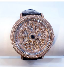 WTA0034 -Gold and Black rotating watch
