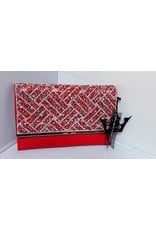 20240039 - Red Silver Clutch Bag