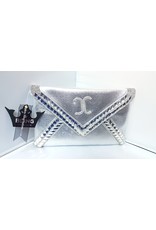 20240070 - Silver Envelope Clutch Bag