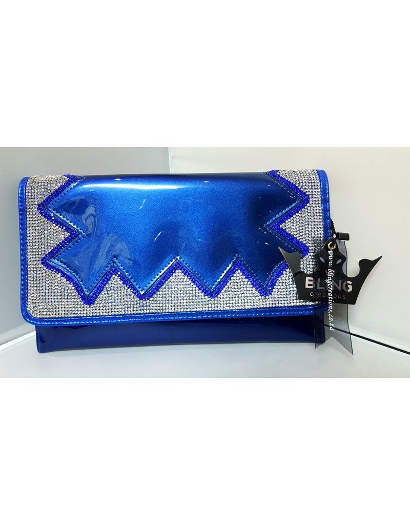 20240079 - Royal Blue Silver Clutch Bag