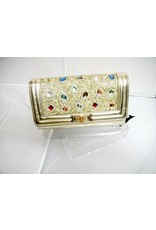 20240081 - Gold Multicolour Clutch Bag