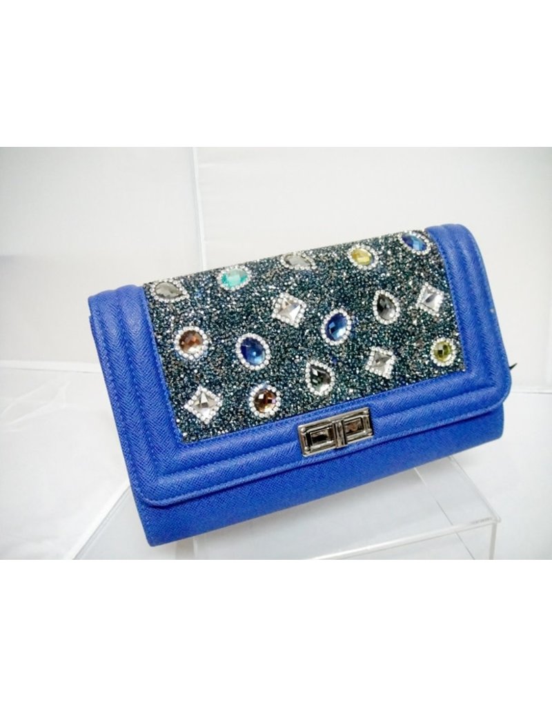 20240086 - Blue Multicolour Clutch Bag