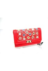 20240087 - Red Multicolour Clutch Bag