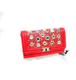 20240087 - Red Multicolour Clutch Bag