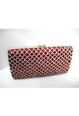 40240012 - Red Silver Clutch Bag