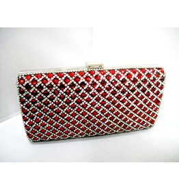40240012 - Red Silver Clutch Bag