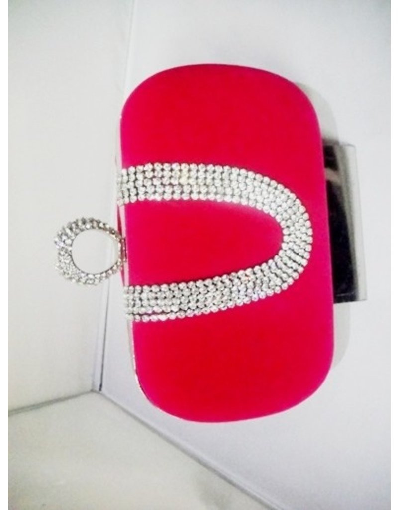 40240016 - Cerise Silver Clutch Bag