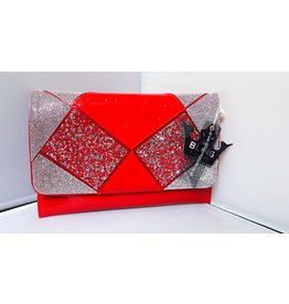 40240022 - Red Silver Clutch Bag