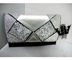 Dark silver clutch bag new arrivals