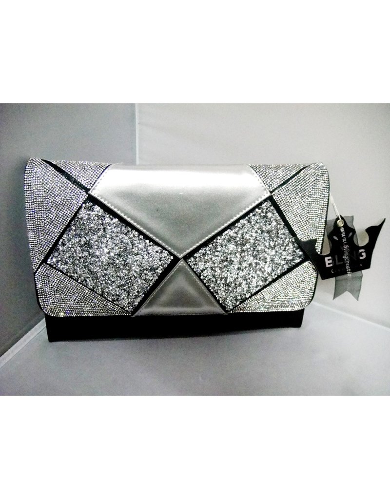 40240023 - Black Silver Clutch Bag